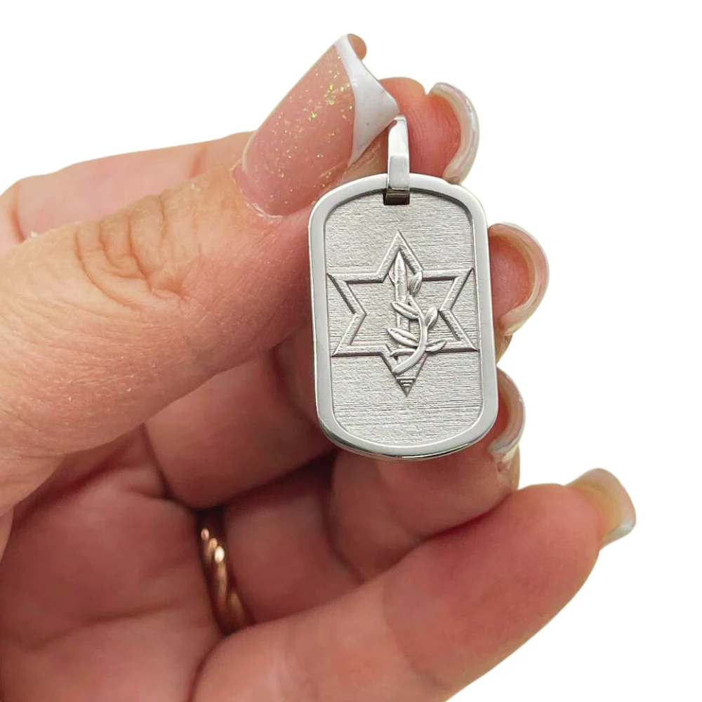 IDF Logo Tag Pendant in 14K Gold - Image 3