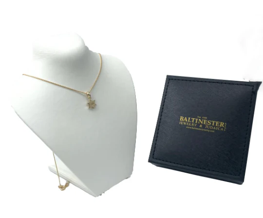 Dainty Heart Star of David 14K Gold Charm - Image 7