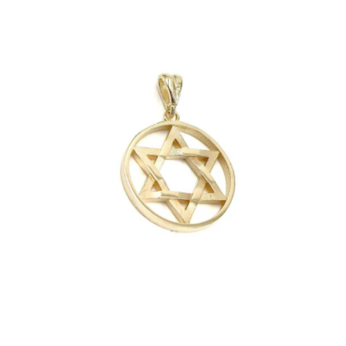 14K Gold Star of David Pendant - Image 2