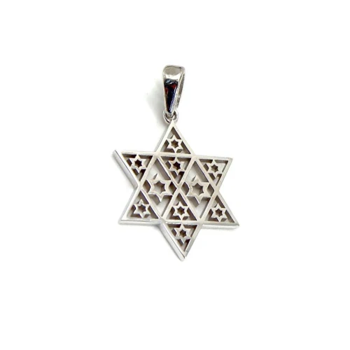 Star of David Pendant - 14K Gold Stars in - Image 2