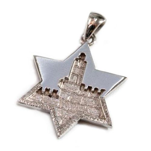 14K Gold Jerusalem Star of David Pendant - Image 4