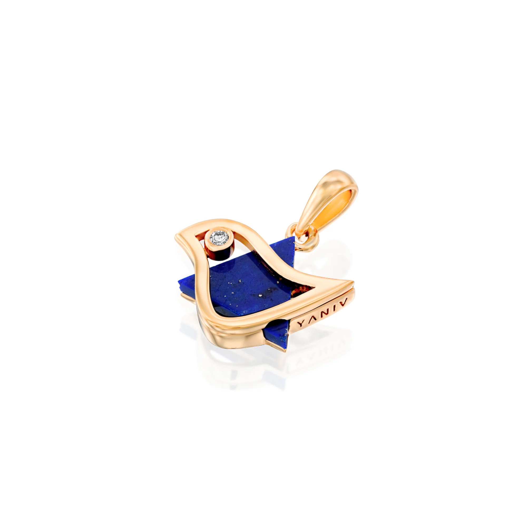 18k Gold Dove of Peace Magen David with Diamond Pendant - Image 10