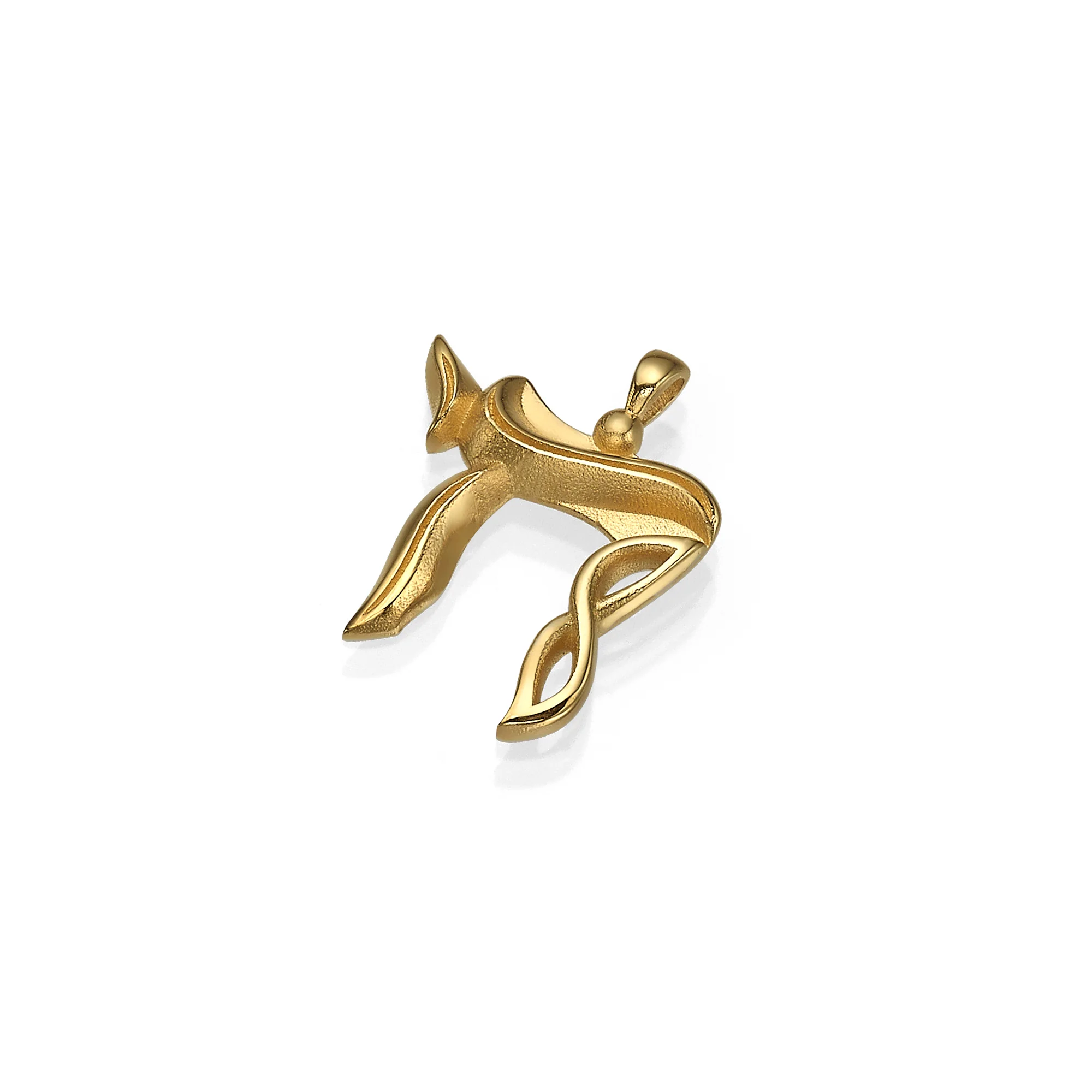 Designer Chai Pendant in 14K Gold
