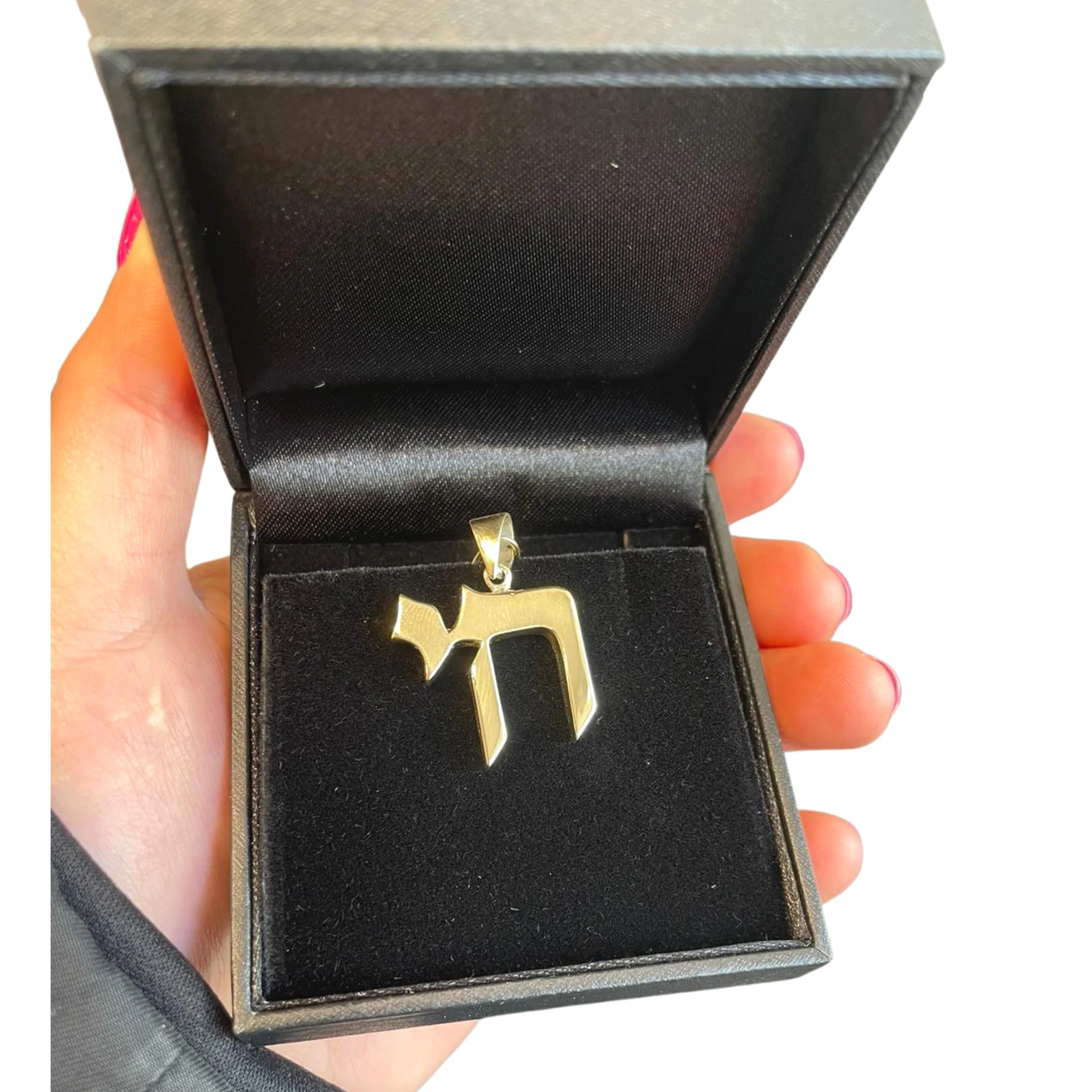 Chai Pendant - 14k Gold Heavy Weight - Image 3