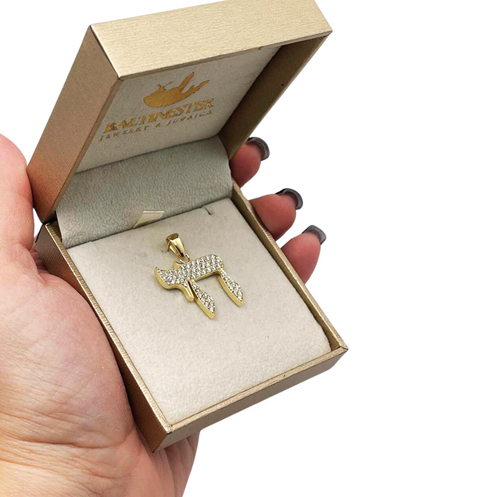 Diamond Chai Pendant in 14K Gold - Image 5