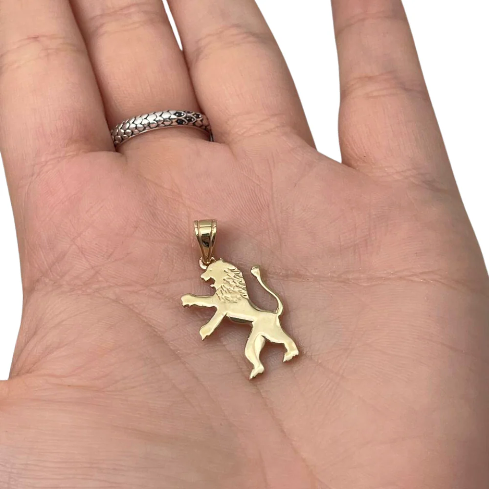 Lion of Judah 14k Gold Pendant - Small - Image 3