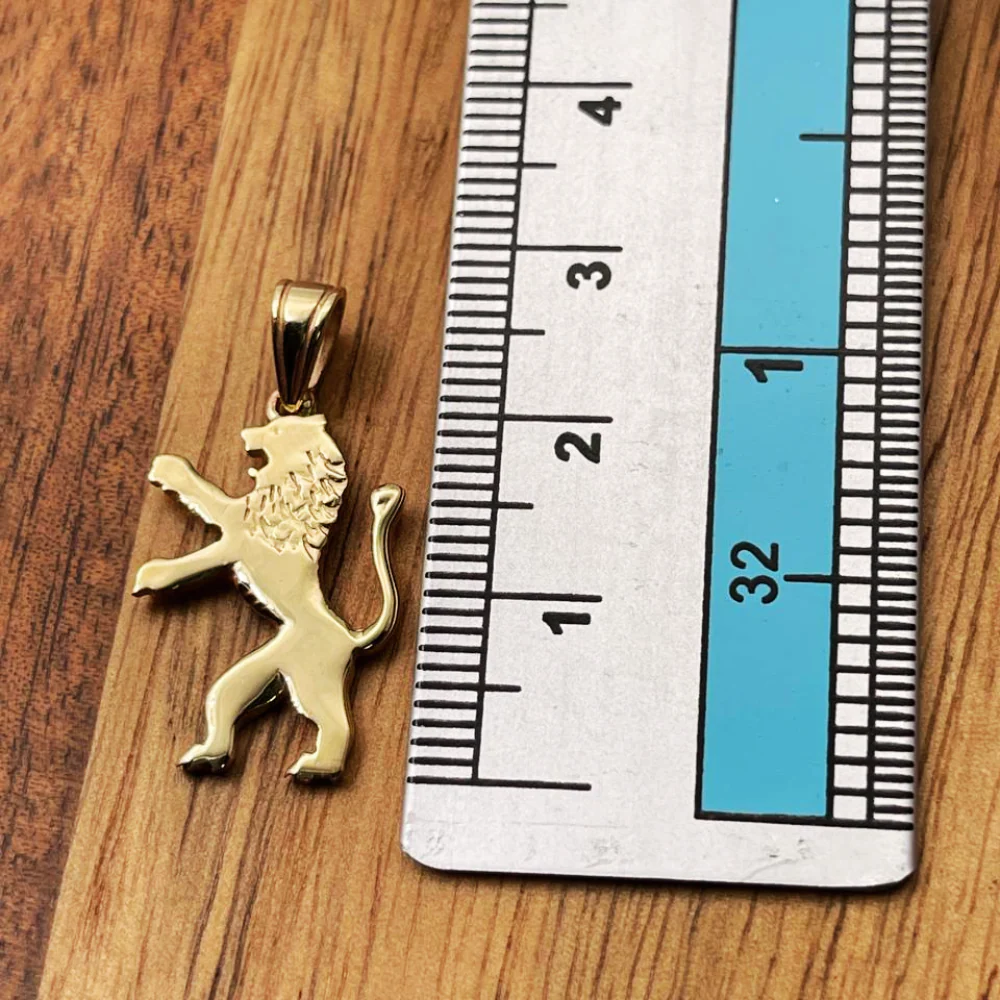 Lion of Judah 14k Gold Pendant - Small - Image 4