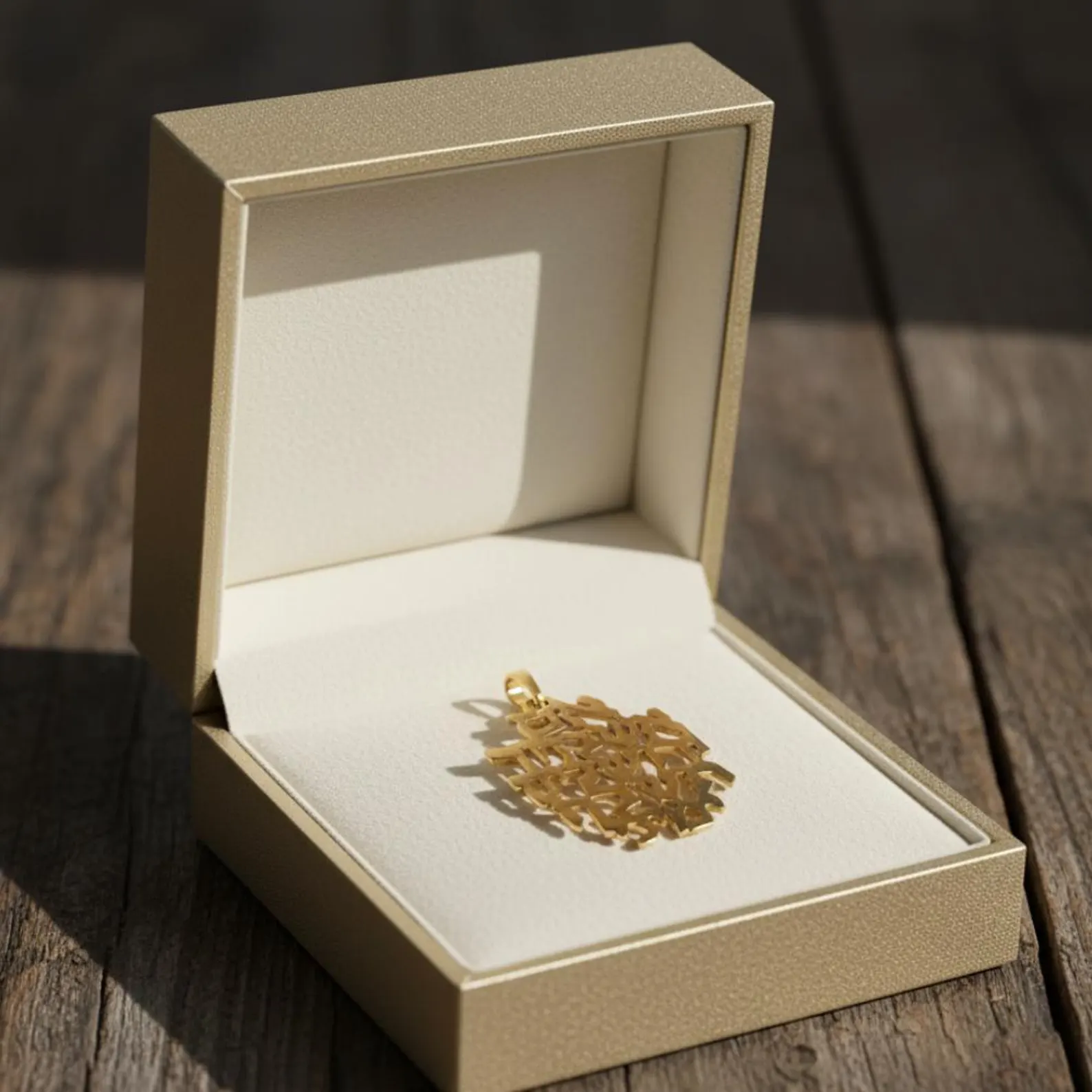 Jerusalem Verse Pendant in 14k Gold - Image 4