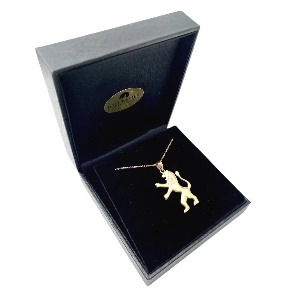 14K Gold Large Lion of Judah Pendant - Image 2