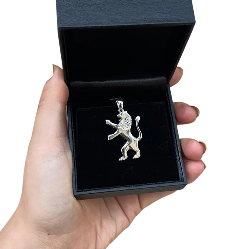 14K Gold Large Lion of Judah Pendant - Image 8