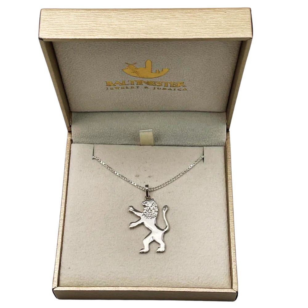 Rising Lion of Judah Pendant in Sterling Silver - Image 9