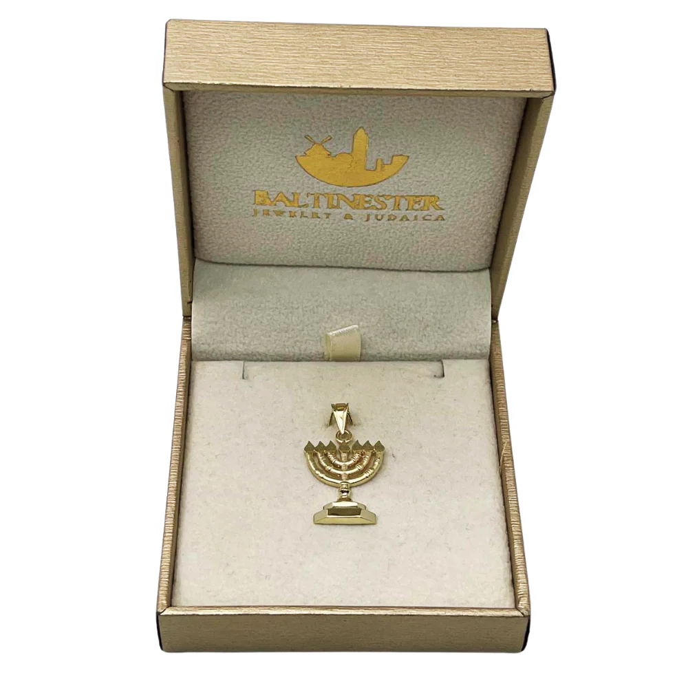 Menorah Pendant in 14k Gold - Image 6