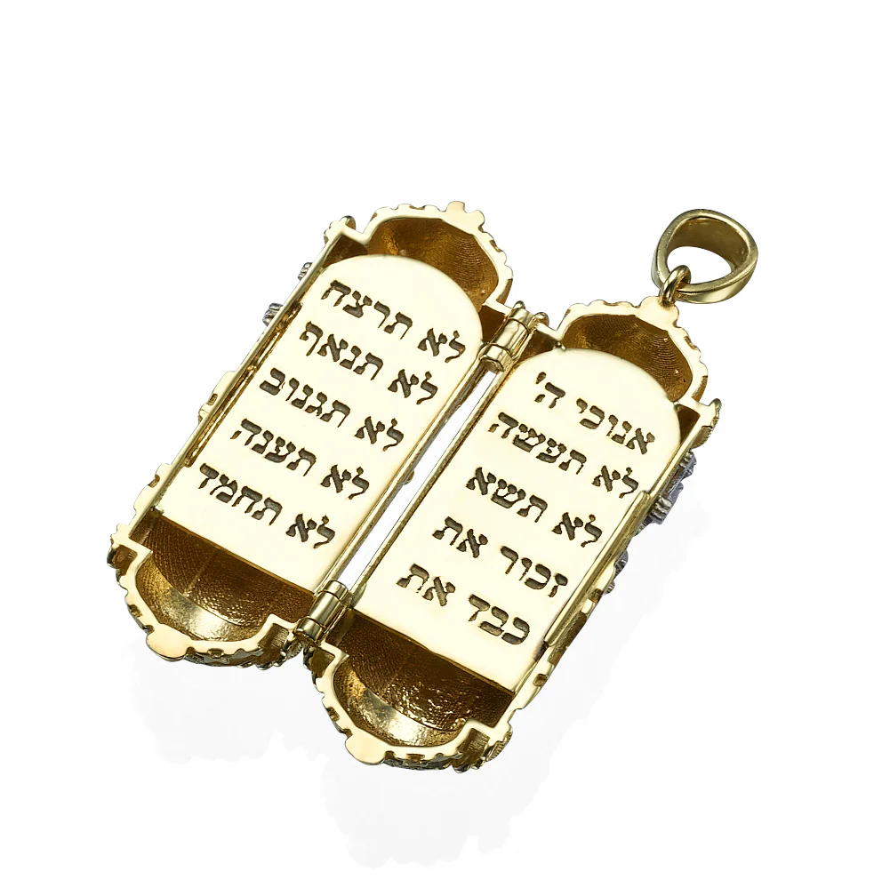 Lion of Judah Torah Pendant in 14k Gold and Diamonds - Image 2