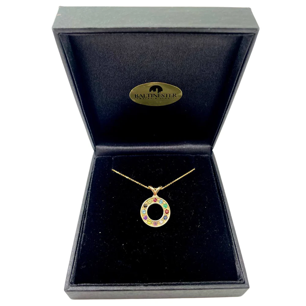 Hoshen Round Pendant and Chain in 14k Gold - Image 4