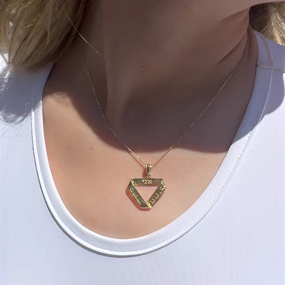 14k Gold Ani L'Dodi Infinity Pendant - Image 6