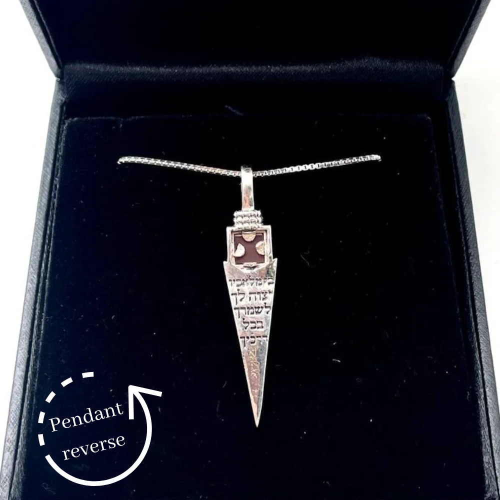 Sword Pendant with Nano Bible in Silver and Gold - Image 5
