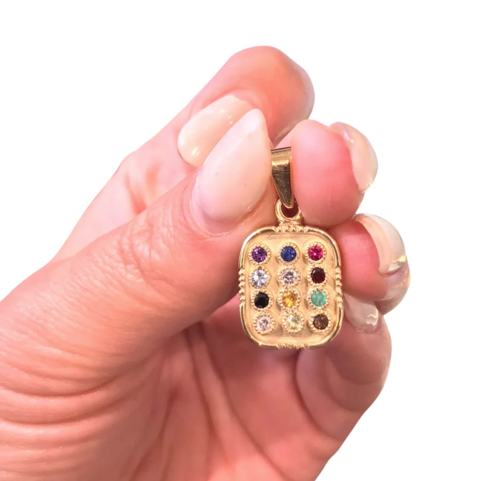14k Gold and Precious Stones Choshen Pendant - Image 4