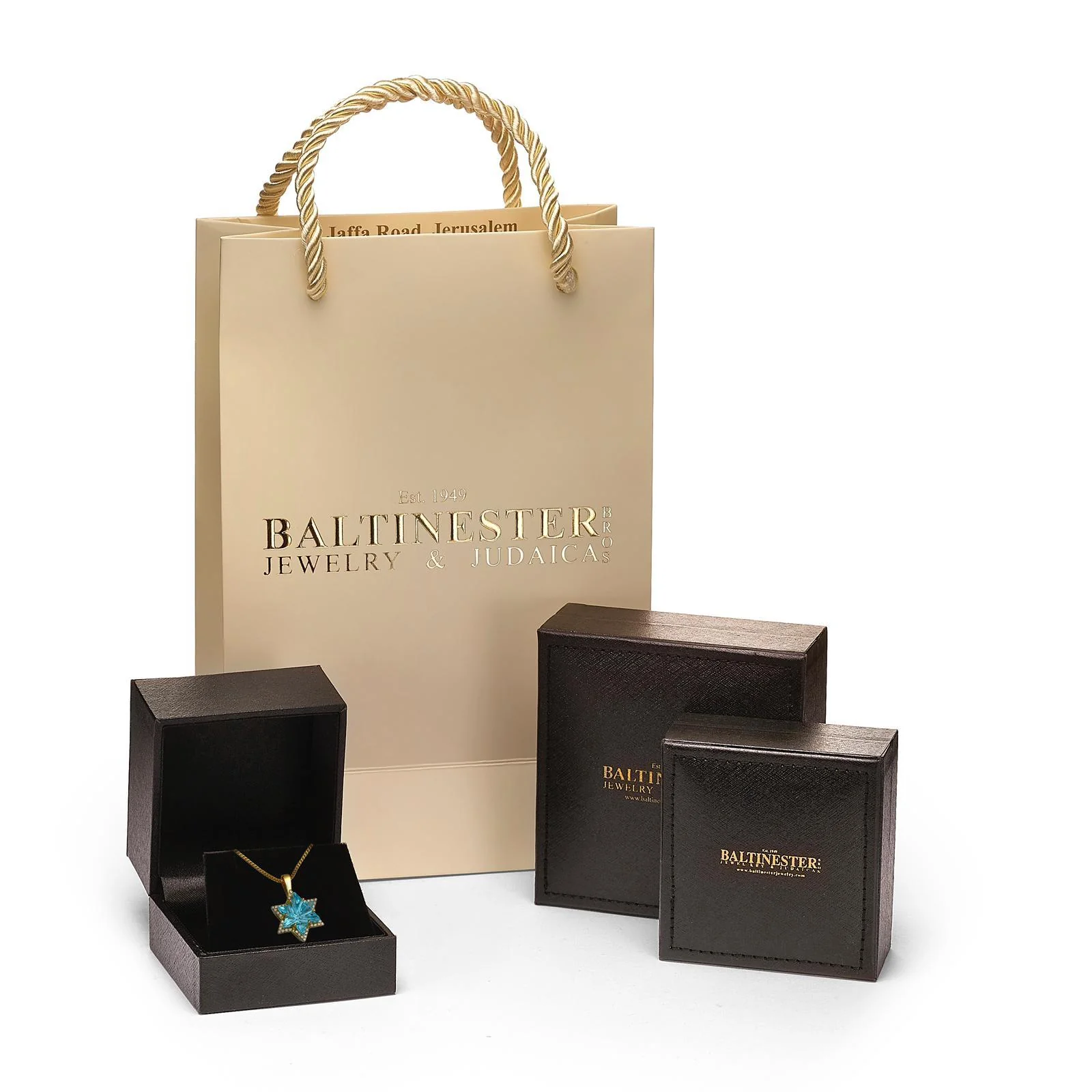 Map of Israel Outline with Star of David - 14K Gold Pendant - Image 8