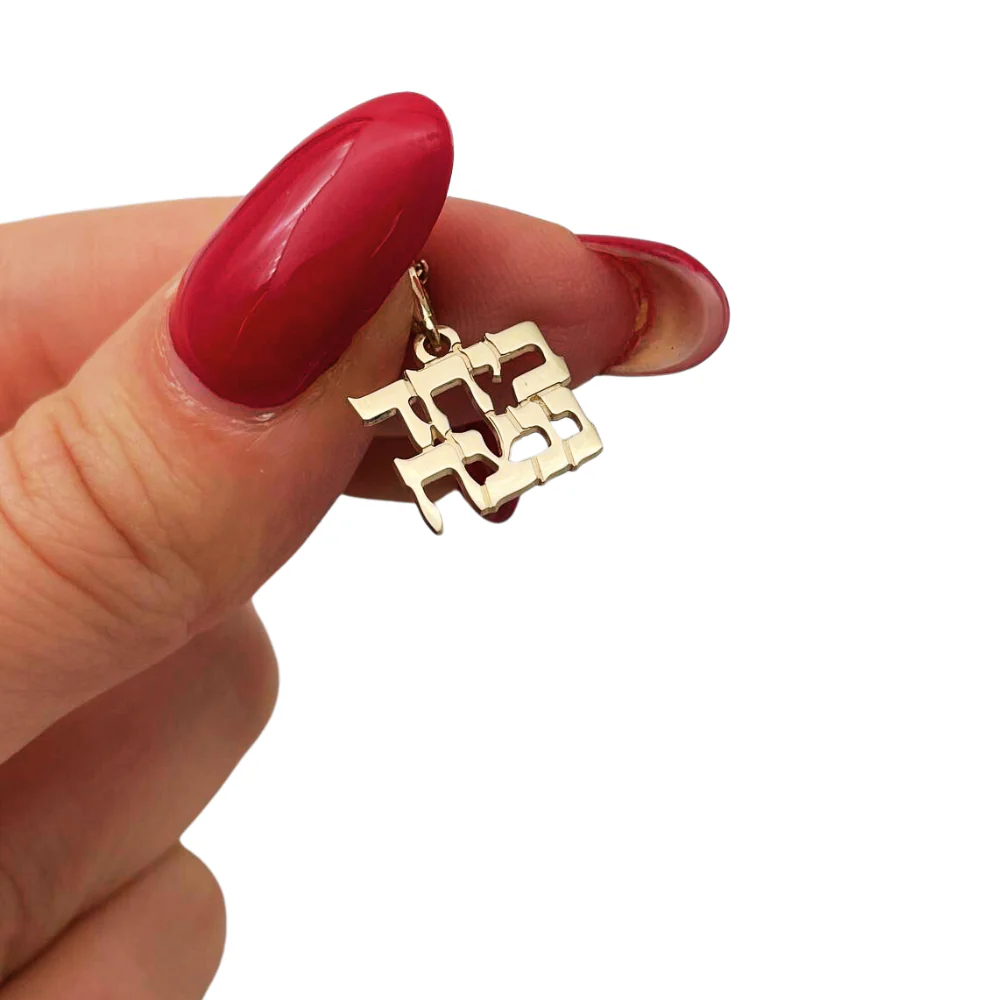Together We Will Win Hebrew Pendant in 14K Gold - Support Israel - Image 4