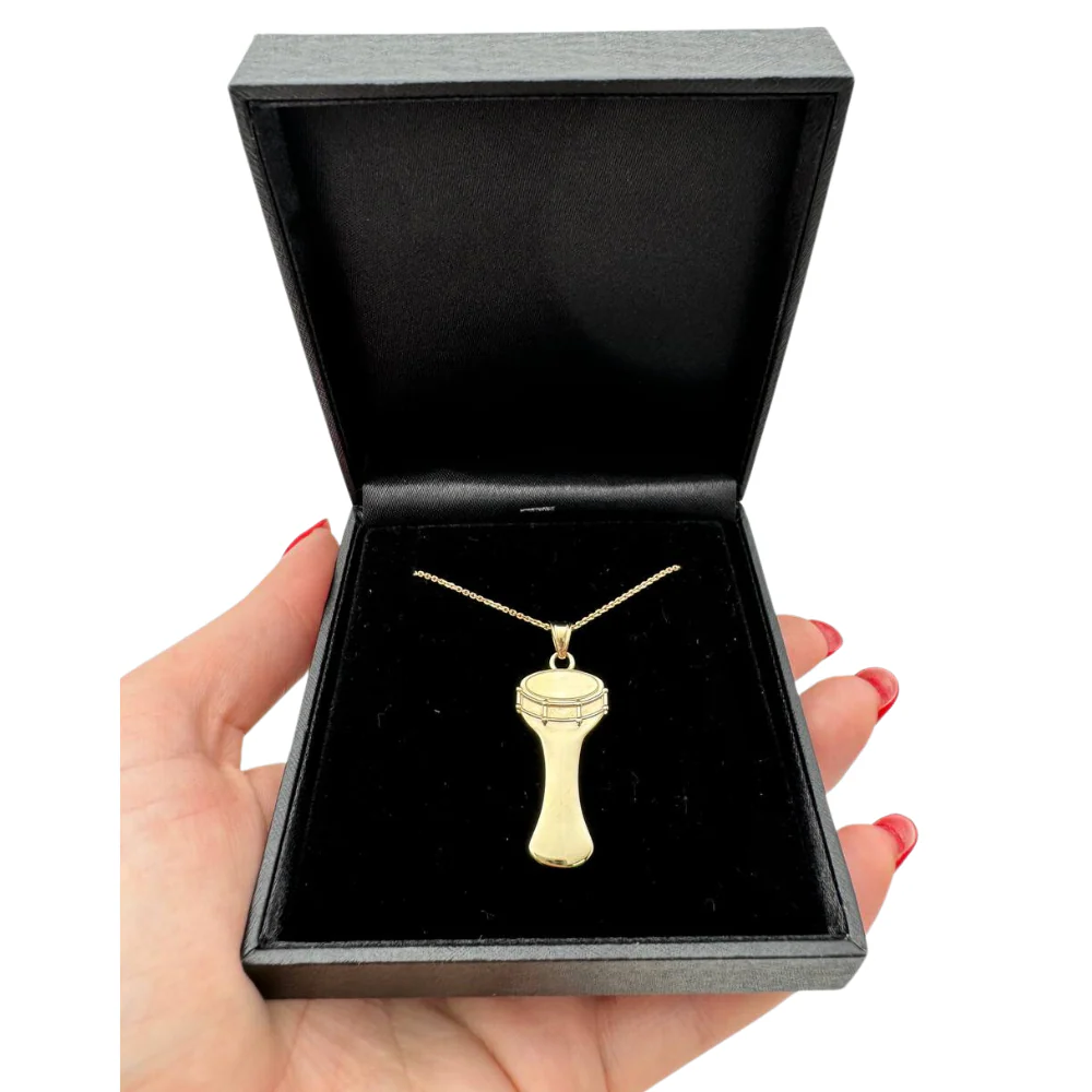 Darbuka Drum Pendant in 14K Gold - Image 6