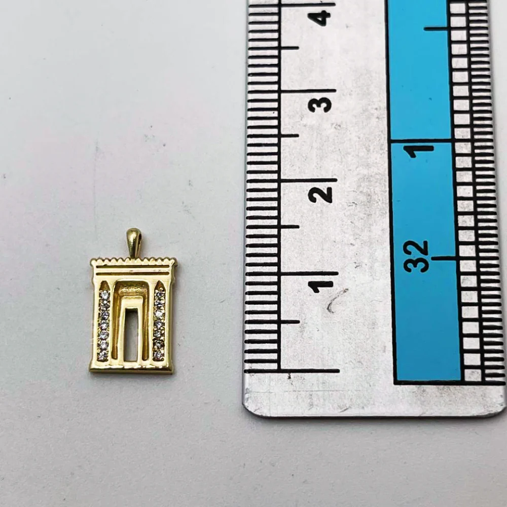 Diamond Jerusalem Temple Necklace in 14K Gold - Image 4