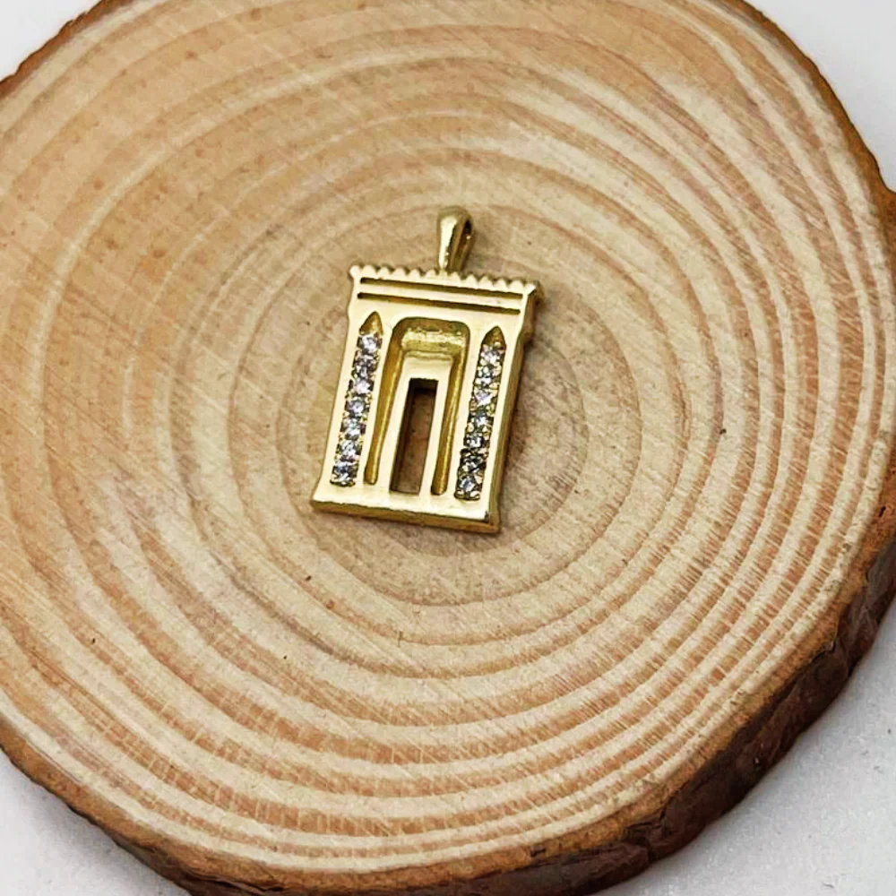 Diamond Jerusalem Temple Necklace in 14K Gold - Image 6