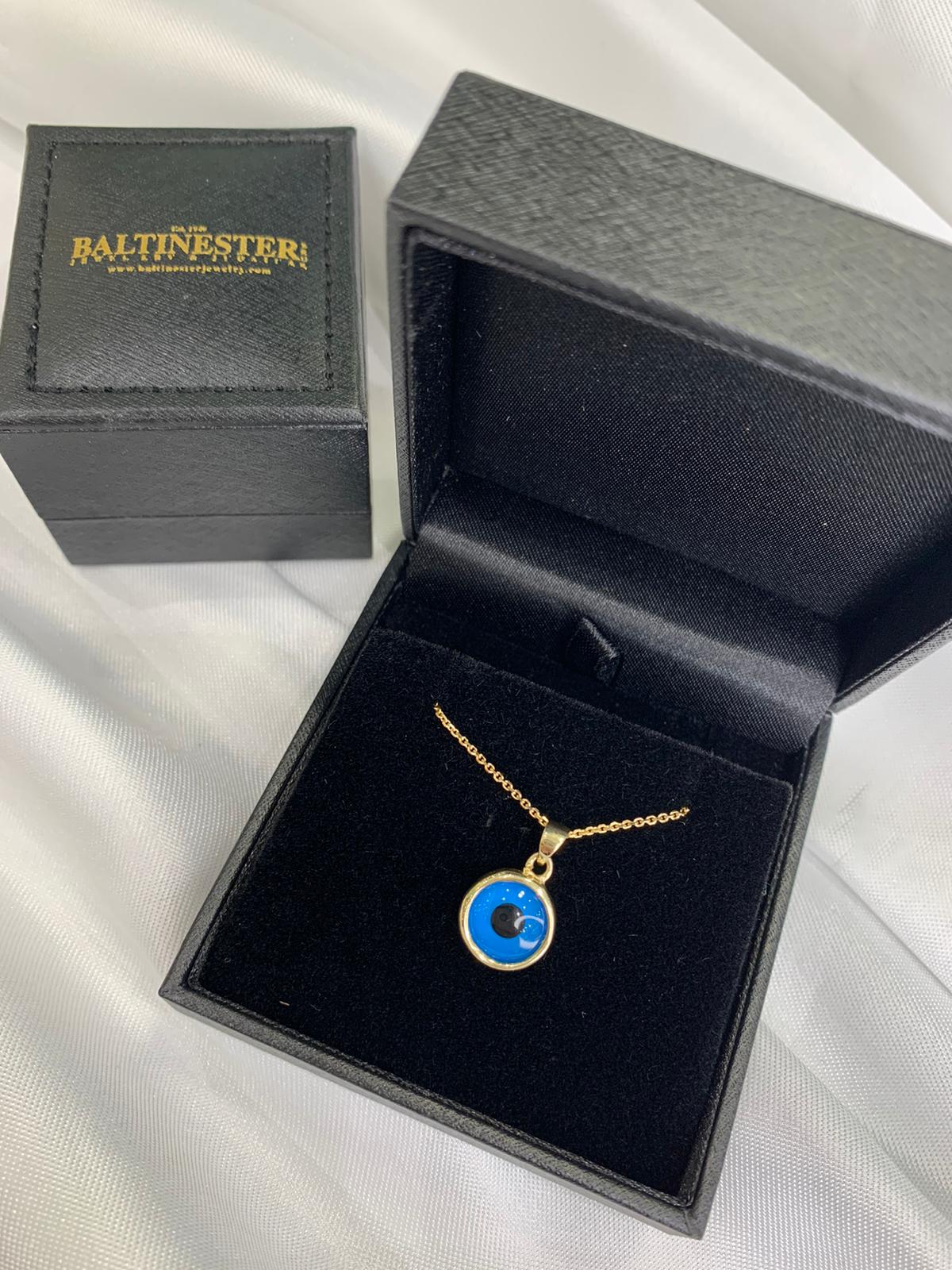 Protection Charm - Crystal Blue Evil Eye in 14k Gold - Image 4