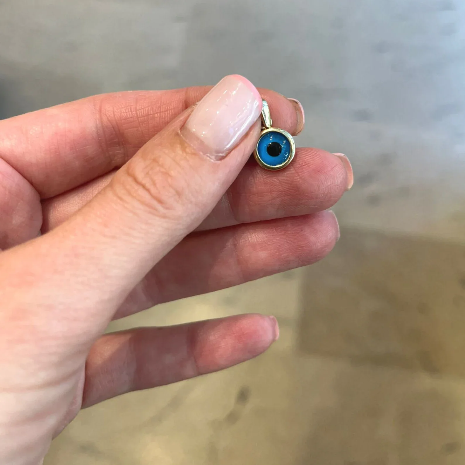 Protection Charm - Crystal Blue Evil Eye in 14k Gold - Image 7