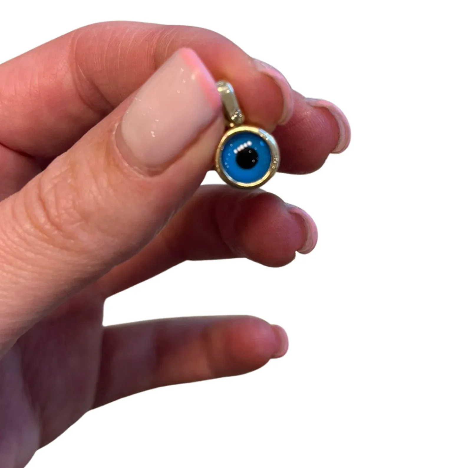Protection Charm - Crystal Blue Evil Eye in 14k Gold - Image 8