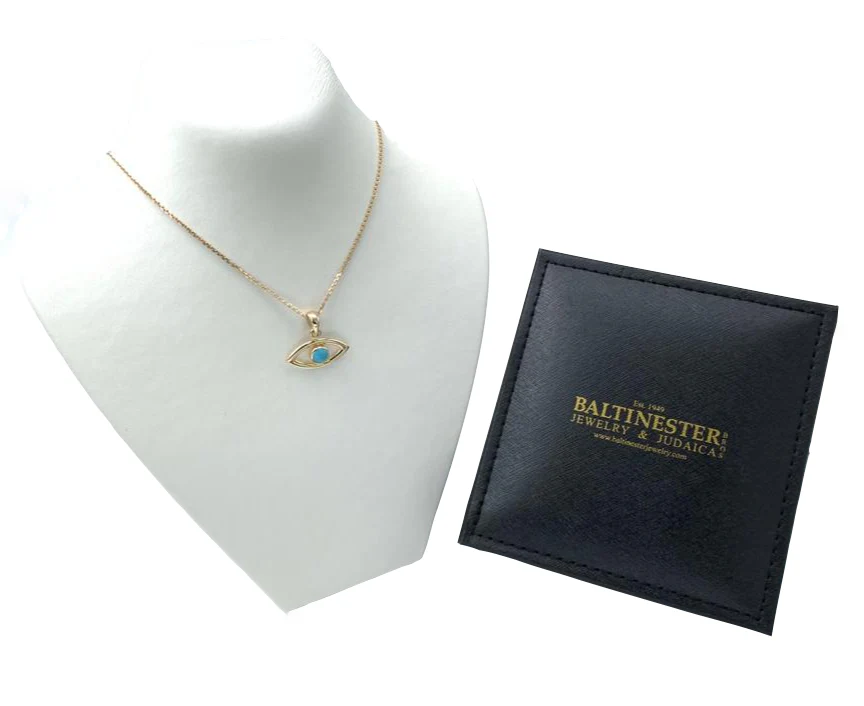 14k Gold Turquoise Evil Eye Pendant - Image 8