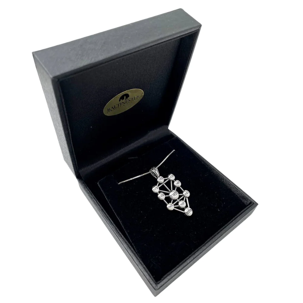 Silver Ten Sephirot Kabbalah Pendant and Chain Set - Image 7