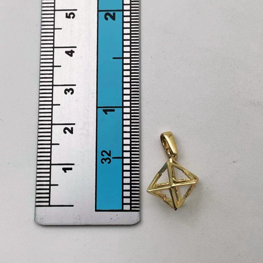 Star of David Pendant - 14k Gold Kabbalistic Merkavah - Image 5