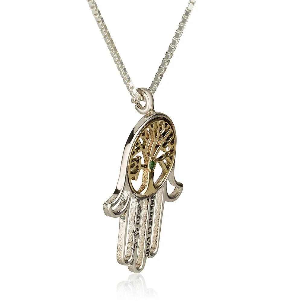 Hamsa Tree Of Life Kabbalah Pendant - Image 2