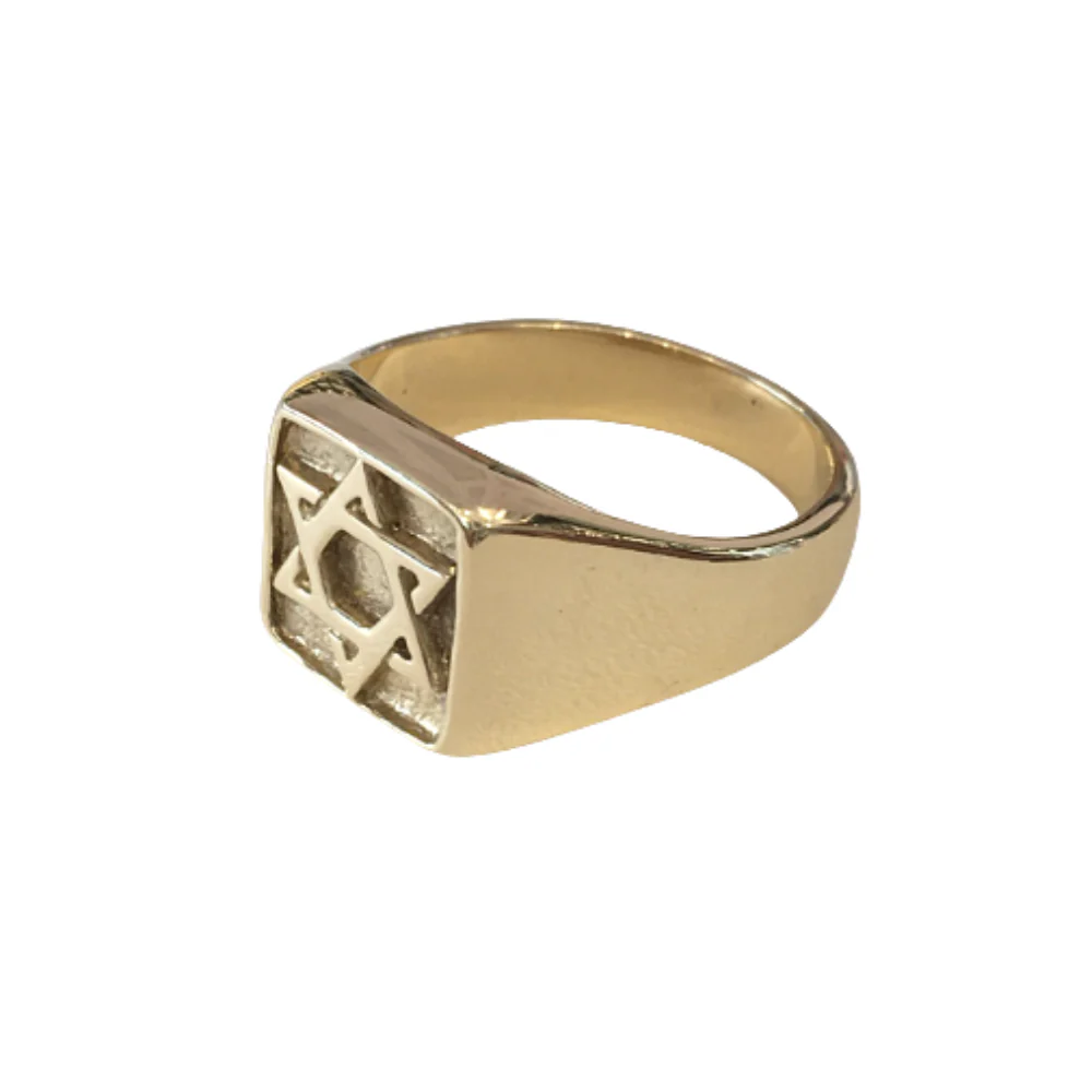Star of David Signet Ring in 14k Gold - Image 10