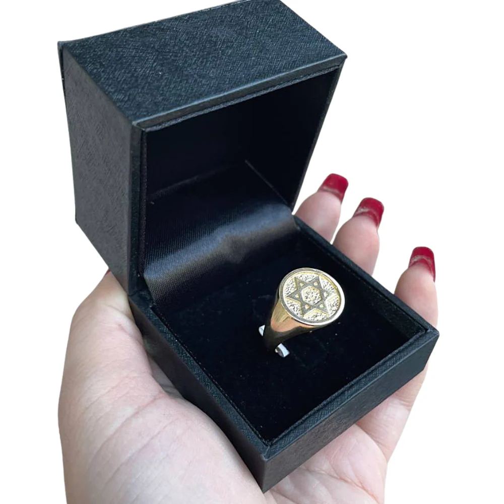 Star of David Signet Ring 14K Gold - Image 4