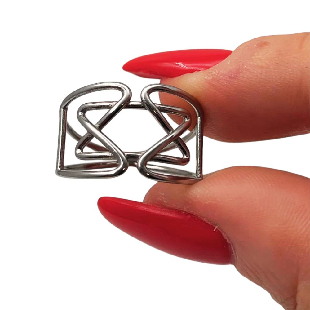 Modern Star of David Ring in 14K White Gold - Image 4