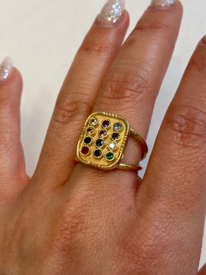 14k Yellow Gold Hoshen Ring - Image 4