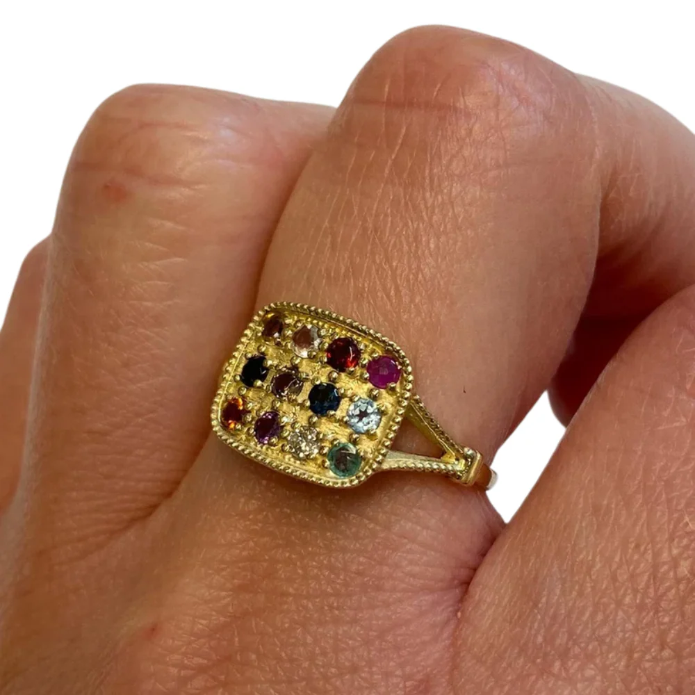 14K Gold Choshen Ring - Slender - Image 3