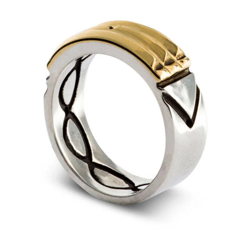 Silver and Gold Purifying Energizing Atlantis Ring - Image 2