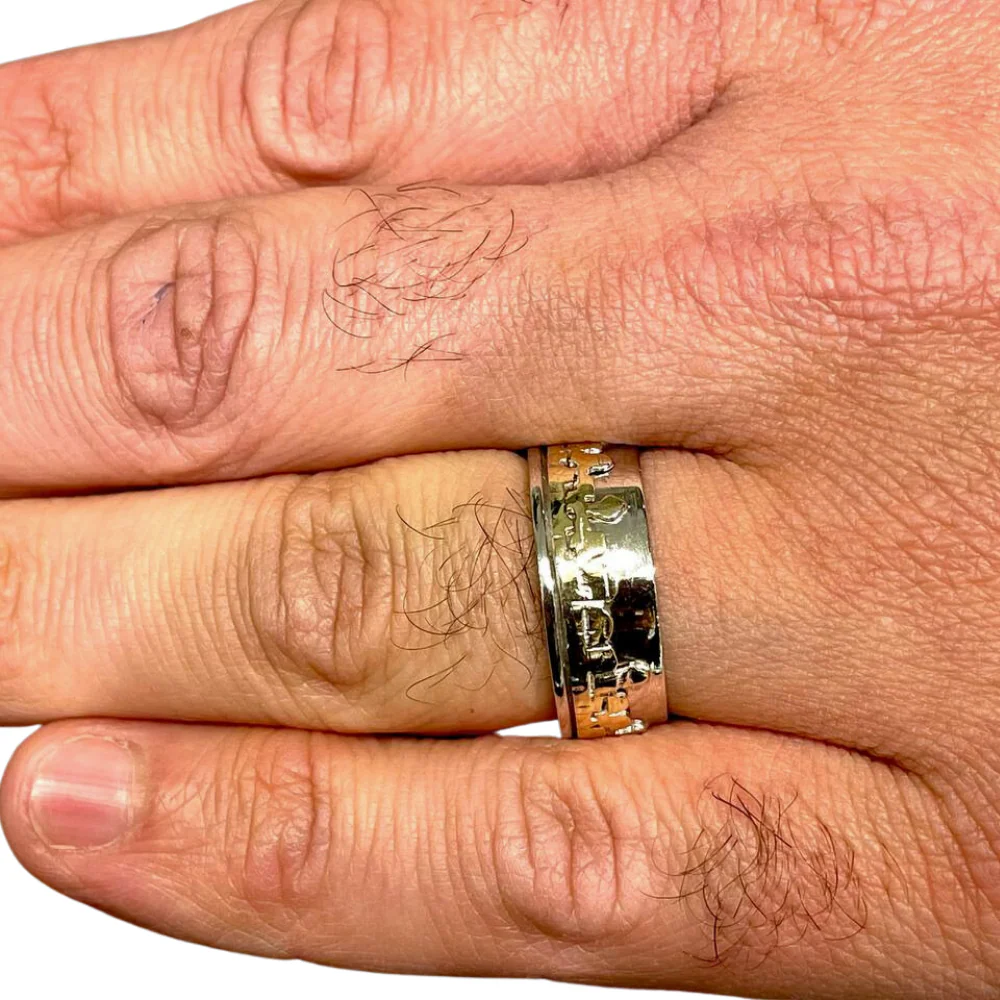 Jerusalem Ring in 14k Two Tone Gold - Image 3