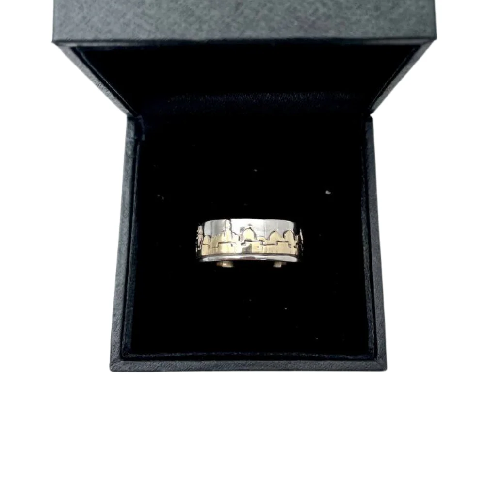 Jerusalem Ring in 14k Two Tone Gold - Image 4