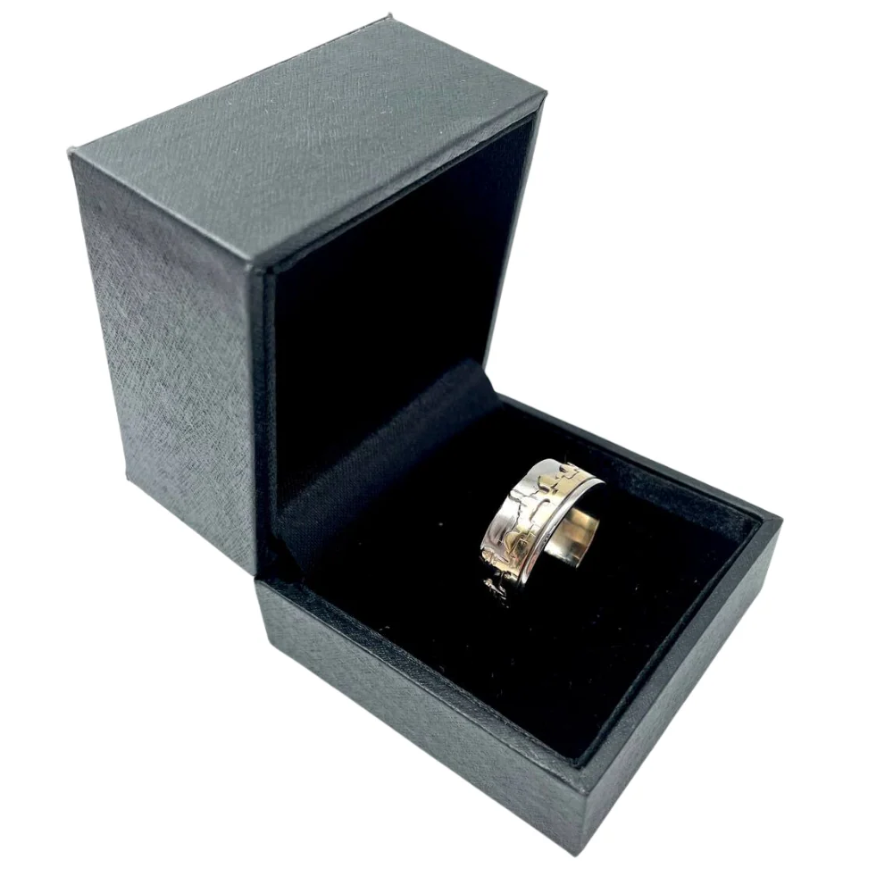 Jerusalem Ring in 14k Two Tone Gold - Image 5