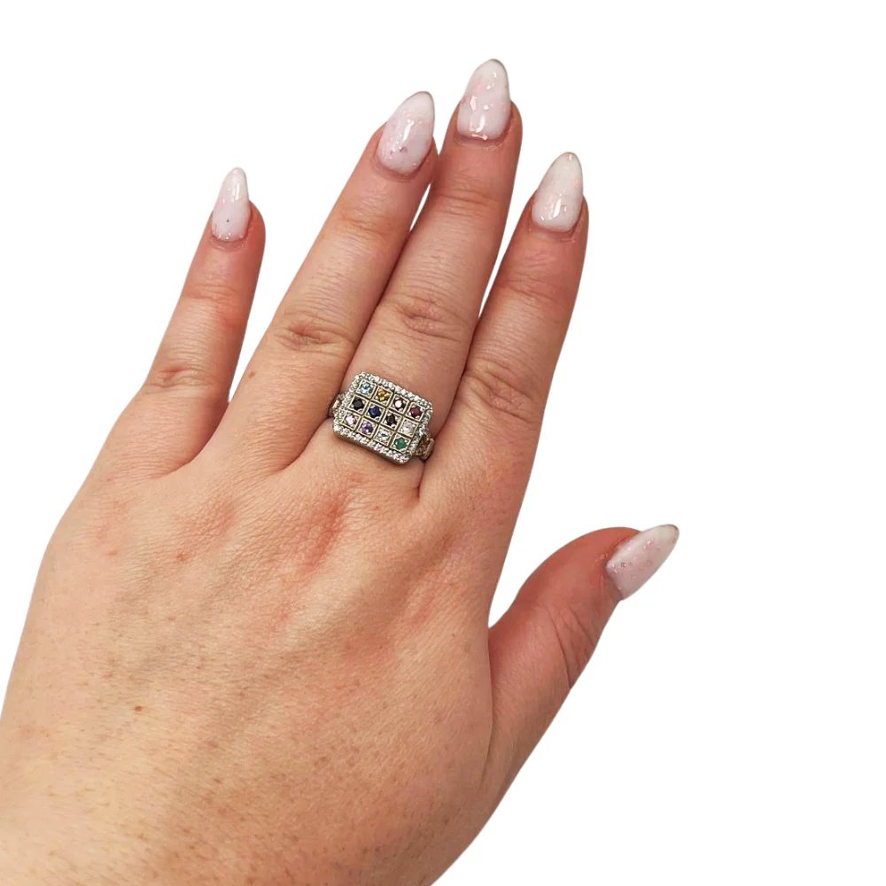 Sterling Silver Hoshen Square Signet Ring - Image 4