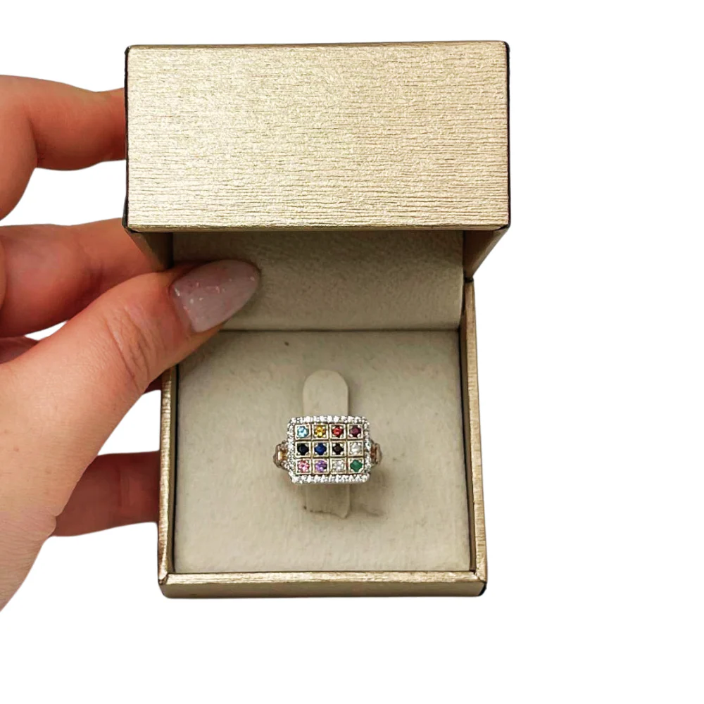 Sterling Silver Hoshen Square Signet Ring - Image 6