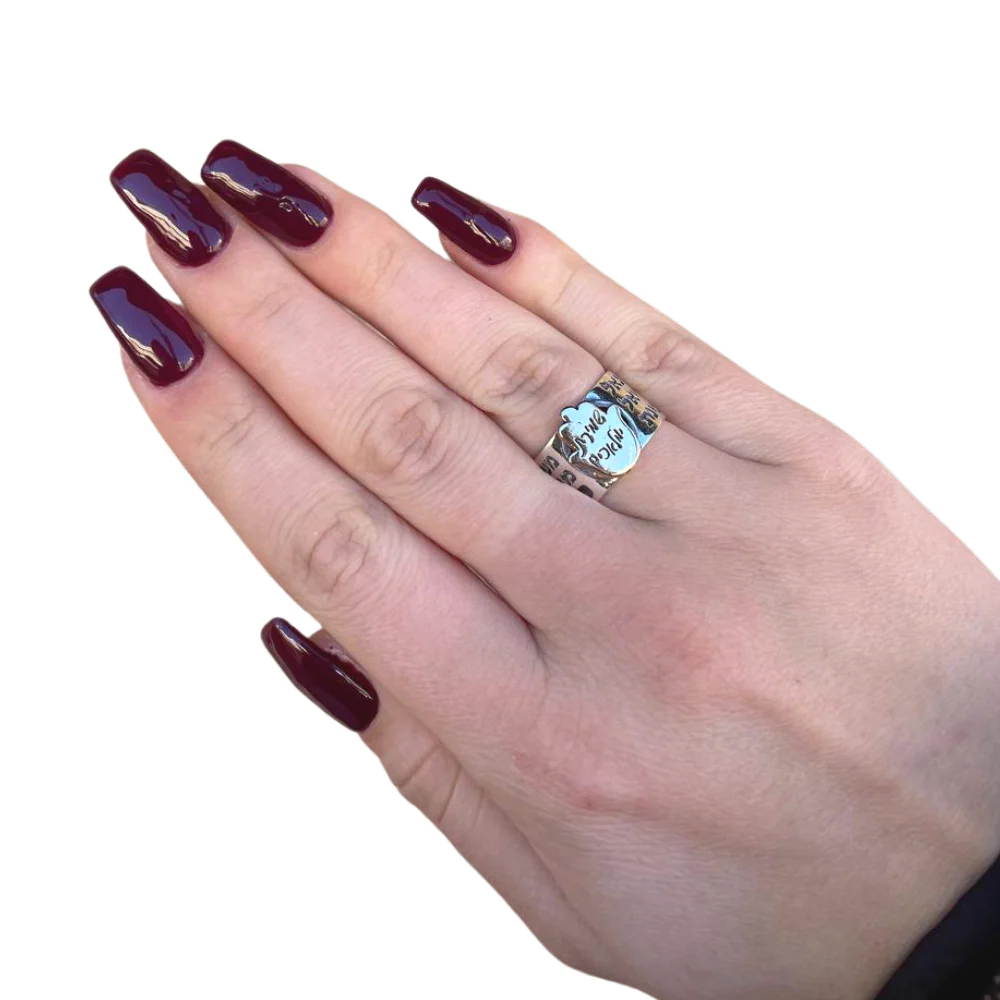 Guardian Angel Silver and Gold Kabbalah Hamsa Ring - Image 3