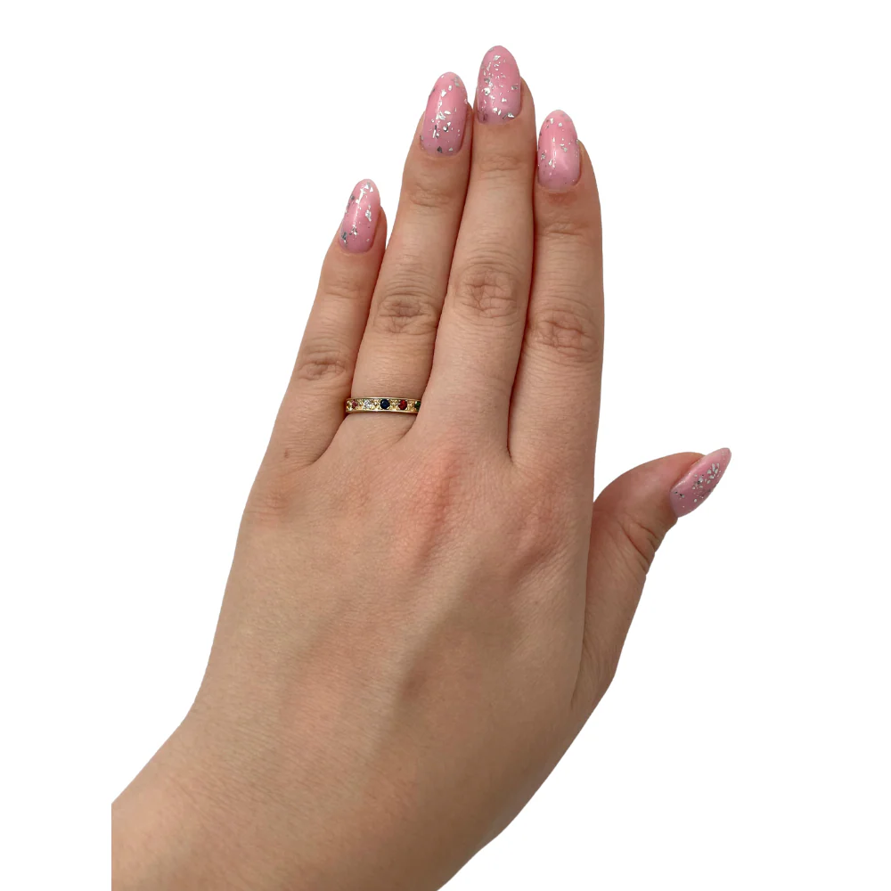 Kabbalah Ring with 12 Hoshen Gems - 14K Yellow Gold - Image 8