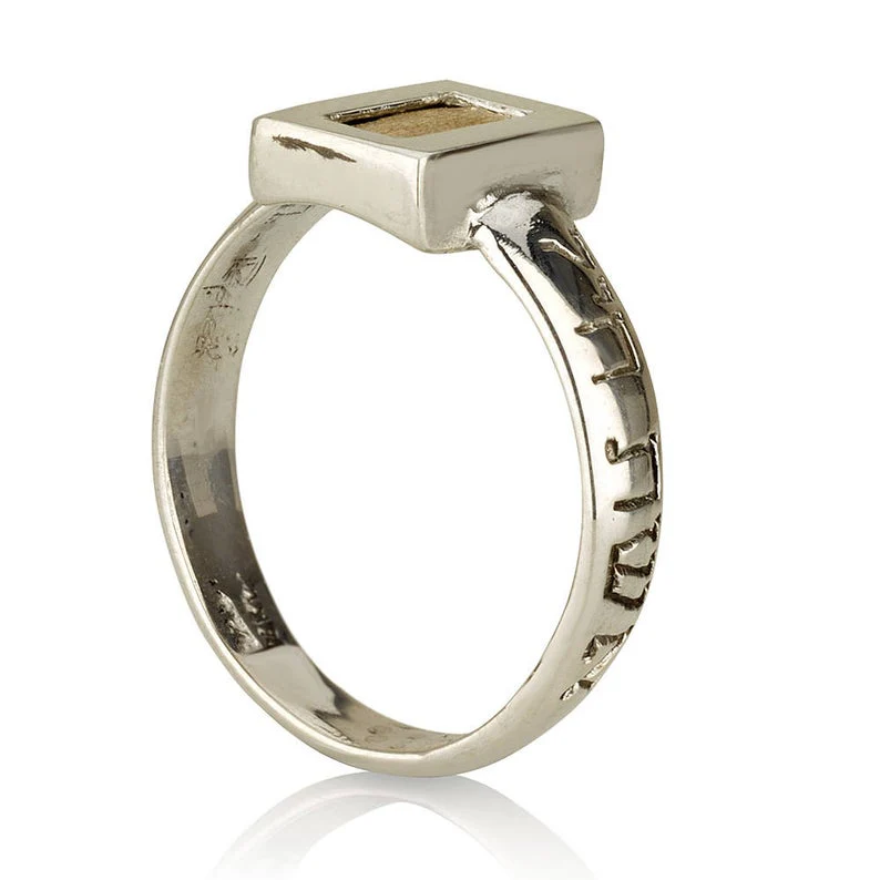 Kabbalah Woman of Valour Ring in 14K Gold and Silver - Image 2