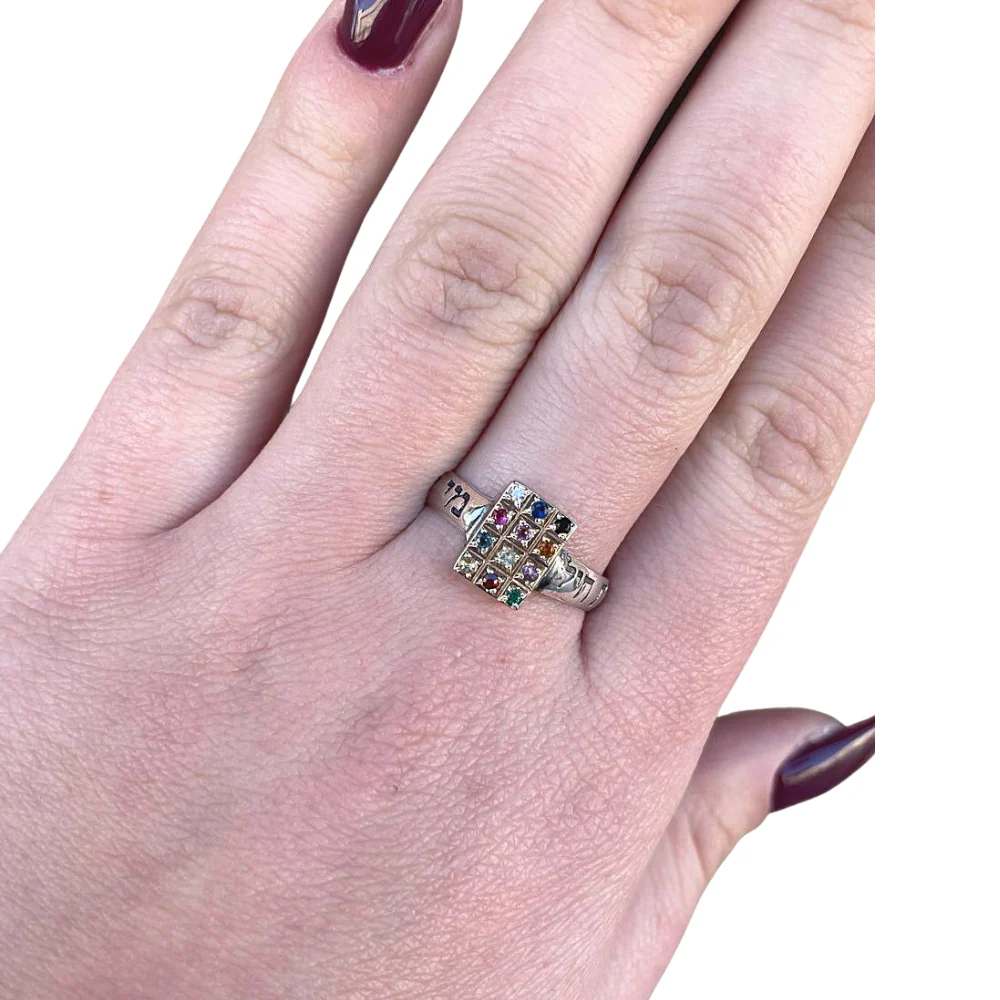 Woman of Valour Kabbalah Ring 14K Gold and Silver - Image 3