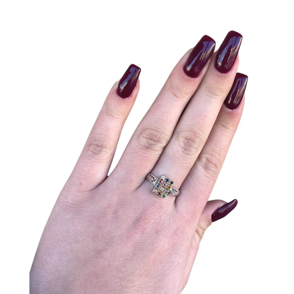 Woman of Valour Kabbalah Ring 14K Gold and Silver - Image 4