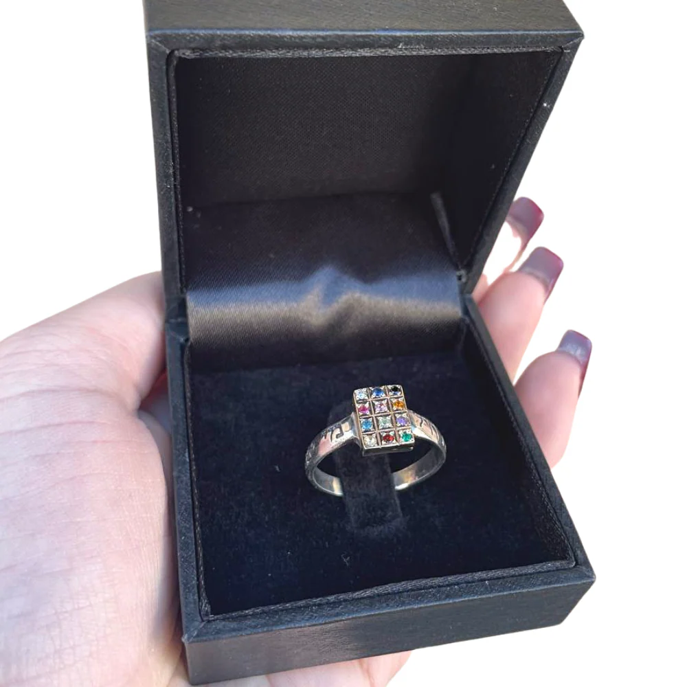 Woman of Valour Kabbalah Ring 14K Gold and Silver - Image 5